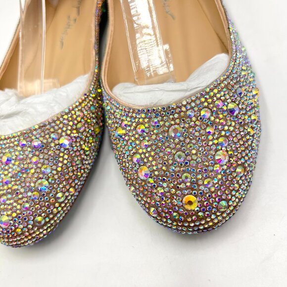 Betsey Johnson Womens Size 6 Ace Jewel Encrusted Sparkly Ballet Flats Shoes - Picture 5 of 12